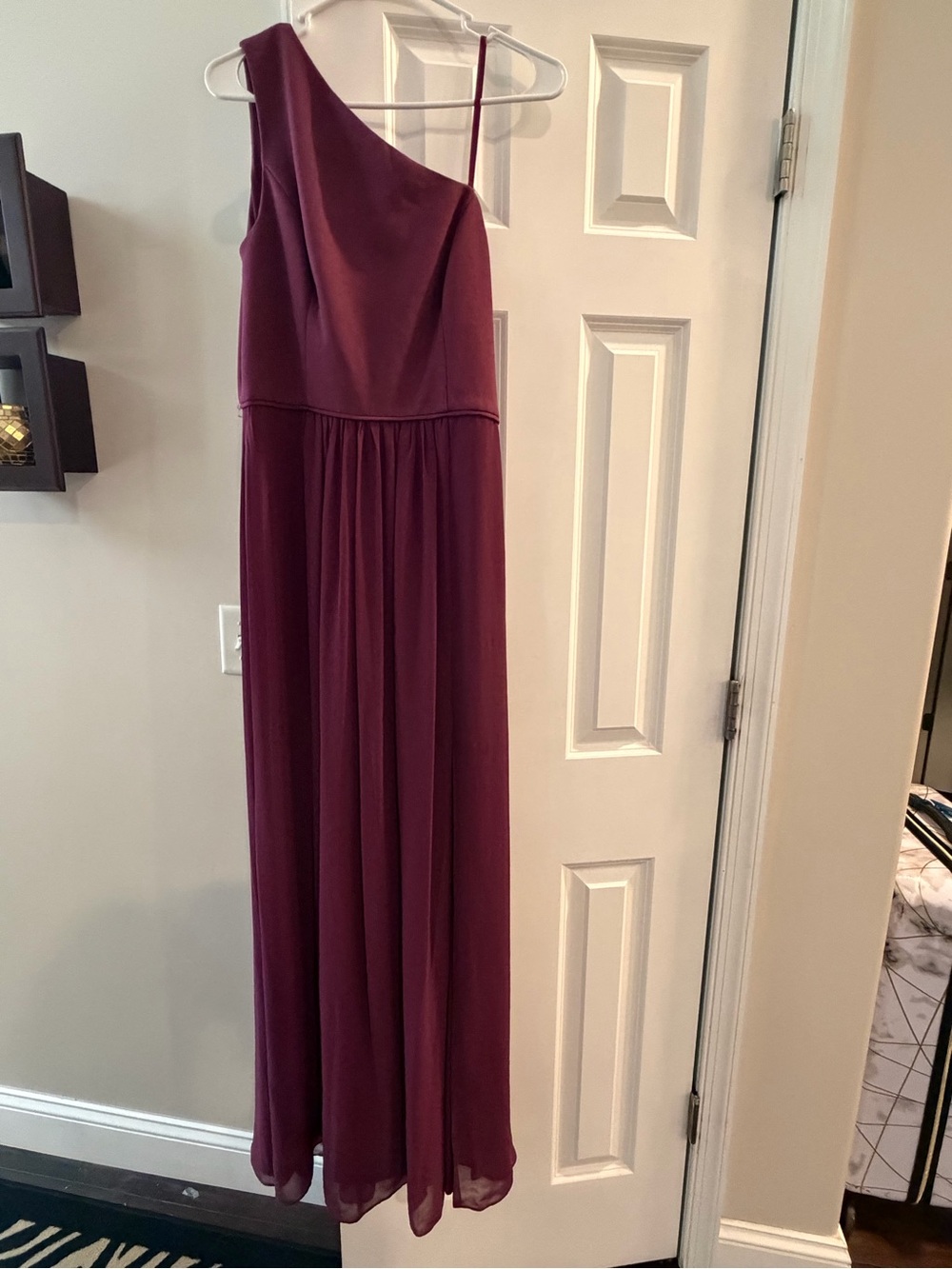 New with tags One-Shoulder Plum Formal Gown